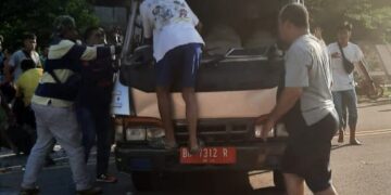Bus Rombongan Persikota Sungai Penuh Kecelakaan di Bangko