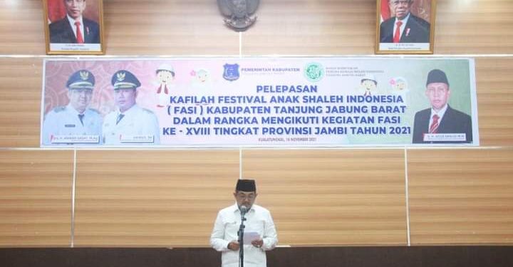 Lepas Kafilah FASI Tanjab Barat, Bupati UAS: Insya Allah Bisa Berprestasi Ditingkat Provinsi Jambi