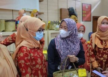DWP Provinsi Jambi Gelar Lomba Ekonomi Kreatif Menghias Tas Anyaman Jambi