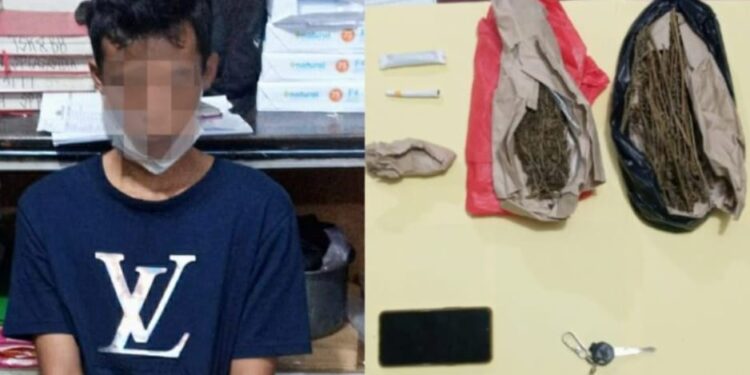 Tangkap Pemuda di Pondok Tinggi, Polisi Amankan 159 Gram Ganja