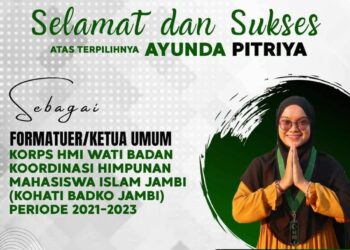 Pitriya Terpilih Sebagai Ketua Umum Badko Kohati Jambi