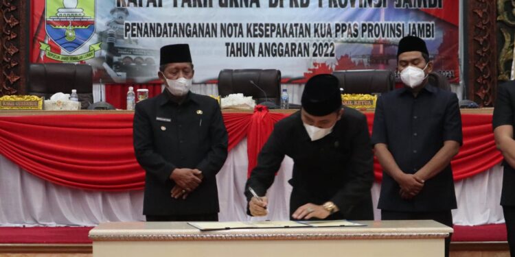 DPRD Provinsi Jambi Sahkan KUA-PPAS APBD Tahun Anggaran 2022