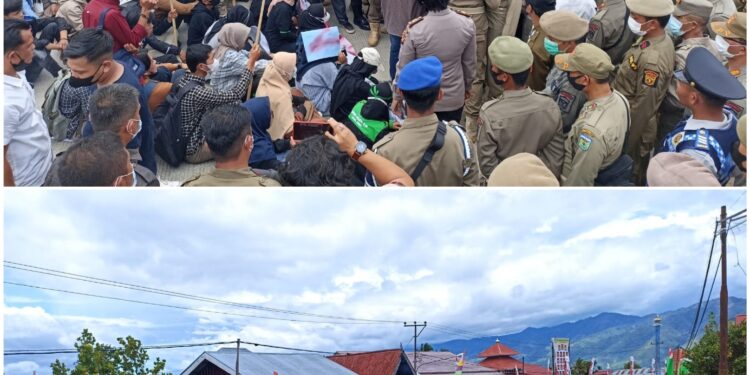 Aksi HMI Warnai HUT Sungai Penuh, Gubernur dan Walikota Dihadang