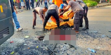 Lakalantas Truk Vs Bus SPN Polda Jambi, 1 Siswa Tewas, 8 Alami Luka-luka