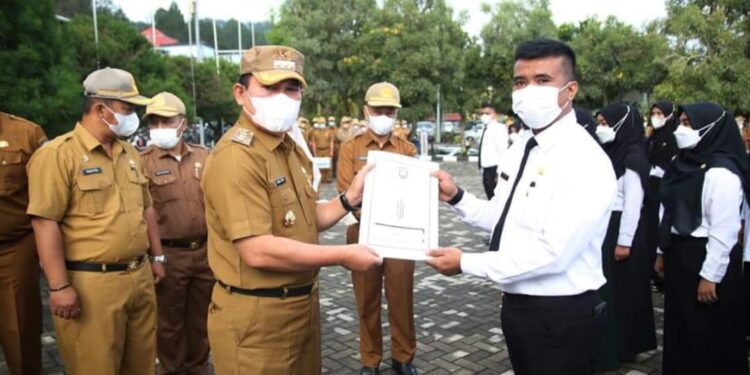 Pimpin pengambilan Sumpah 158 CPNS Menjadi PNS, Wako Ahmadi: Persembahkan Karya Terbaik