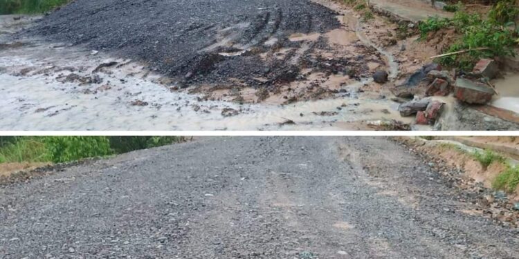 Rehab Jalan Bukit Sentiong, Nel Aini: Kita Minta Rekanan Perbaiki Proyek Ini