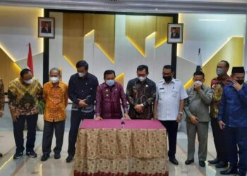 Wako Ahmadi Hadiri Penandatangan Kerjasama Antara Badan Geologi & UNJA