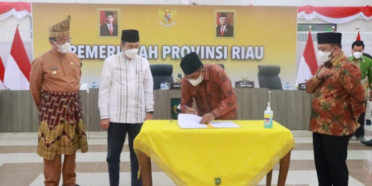 Bangun Konektivitas Pembangunan, Pemkab Tanjab Barat Gelar Audiensi dengan Pemprov Riau