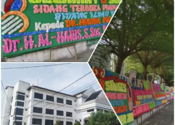 Dibanjiri Karangan Bunga saat Sidang Promosi Doktor, Warek II UM Jambi Yesi Sosok yang Ramah di Mata Sahabatnya