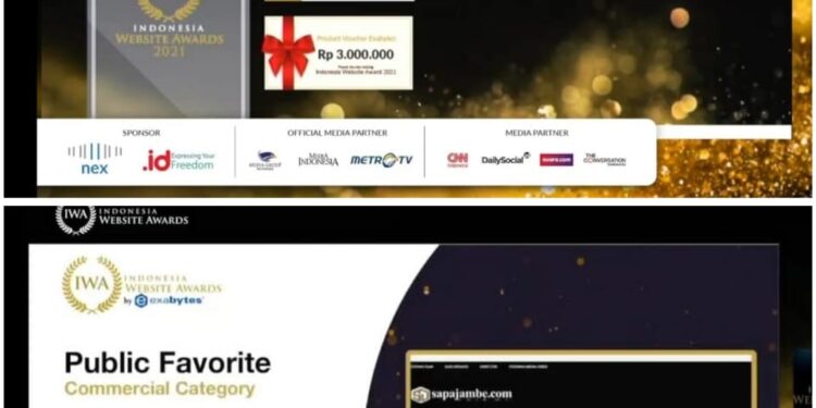 Sapajambe.com Berhasil Raih Publik Favorit Winner di Ajang IWA 2021
