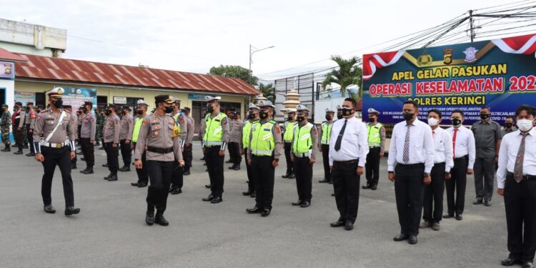 Kapolres Kerinci Pimpin Apel Gelar Pasukan Ops Keselamatan 2022