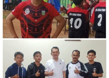 Wawako Alvia Santoni Lepas 3 pemain Wakili Sungai Penuh Soratin U-13 Putaran Nusantara ke DKI Jakarta