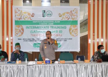 Kapolda Jambi Jadi Pemateri LK II Tingkat Nasional yang Diadakan HMI Cabang Jambi