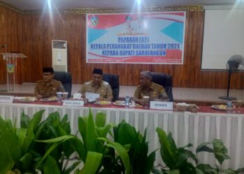 Wakil Bupati sarolangun hadiri paparan lkpj kepala perangkat daerah tahun 2021 kepada bupati sarolangun