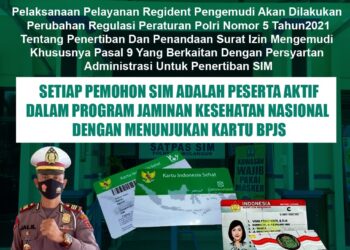 Satlantas Polres Sarolangun Sosialisasi Perubahan Regulasi Penertiban SIM dengan Menunjukkan Kartu BPJS