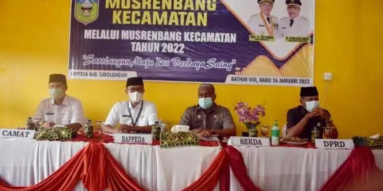 Sekdakab Endang Buka Musrenbang Kecamatan Bathin VIII