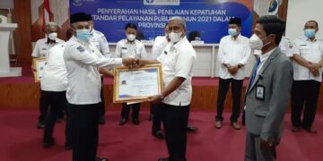 Pemkab Sarolangun Raih Penghargaan Hasil Penilaian Kepatuhan Pelayanan Publik dari Ombudsman RI