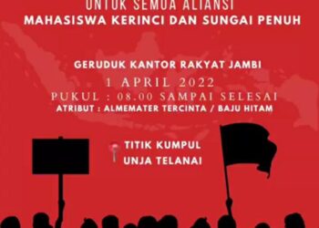 Gelar Aksi Demonstrasi, Mahasiswa Tuntut Realisasi Jambi Mantap