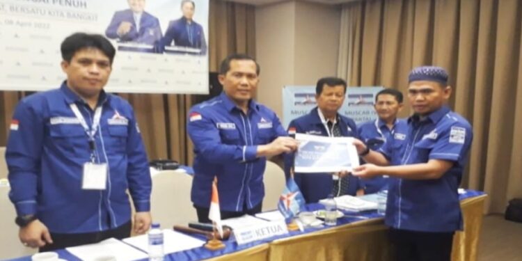Hasil Muscab, H. Fajran Terpilih Sebagai Ketua Umum DPC Partai Demokrat Sungai Penuh