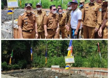 Wako Ahmadi letakkan batu pertama pembanguann TPS 3R desa Koto Tengah