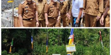 Wako Ahmadi Letakkan Batu Pertama Pembanguann TPS 3R Desa Koto Tengah