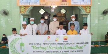 Pemkab Tanjab Barat Bersama SKK Migas dan Petrochina Safari Ramadhan di Desa Purwodadi