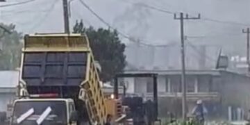 PT. Lawang Agung Diduga Mengerjakan Proyek Jalan Nasional Rp. 7 Milyar Asal Jadi