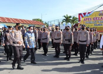 Polres Kerinci Laksanakan Apel Gelar Pasukan Operasi Ketupat Siginjai 2022