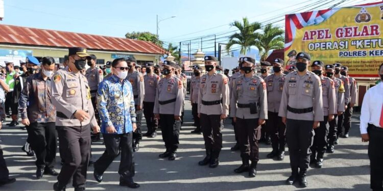 Polres Kerinci Laksanakan Apel Gelar Pasukan Operasi Ketupat Siginjai 2022