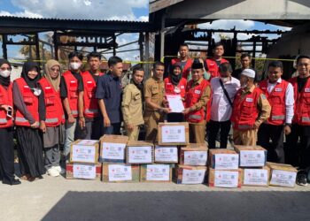PMI Tanjung Jabung Barat Salurkan Bantuan untuk Korban Kebakaran