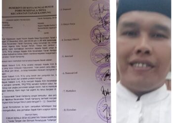 Forum Kades se-Kecamatan Tanah Kampung Surati Kakanwil Jambi Agar Natardi Tetap Menjadi Kepala KUA Tanah Kampung