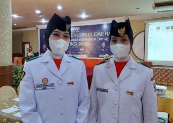 Kembar Winda-Windi Ramaikan Pengukuhan JMSI Jambi