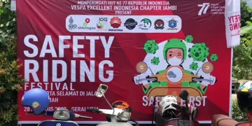 Dukung SKK Migas – KKKS PetroChina, Komunitas Vespa Jambi Gelar Festival Safety Riding Jambi – Tungkal