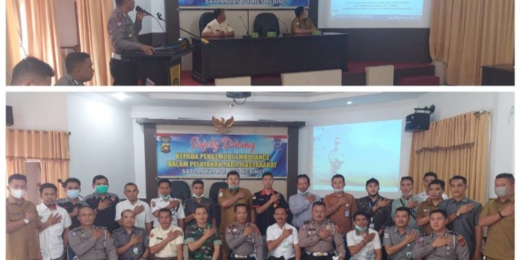Satlantas Polres Kerinci Gelar Pelatihan Savety Driving untuk Pengemudi Ambulans