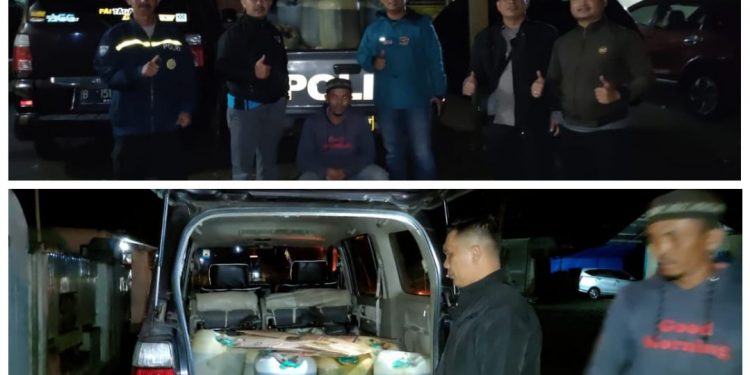 Pimpin Patroli, Kapolsek Kayu Aro: 23 Jerigen BBM Bersubsidi Diamankan