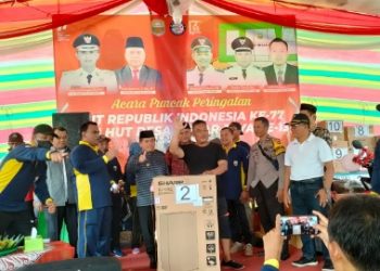 Al Haris Meriahkan HUT Desa Mekar Jaya Sungai Gelam