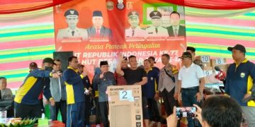 Al Haris Meriahkan HUT Desa Mekar Jaya Sungai Gelam