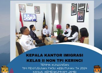 Imigrasi Kelas II Non TPI Kerinci Terima Kunjungan Tim Penyusun Pagu Anggaran 2024