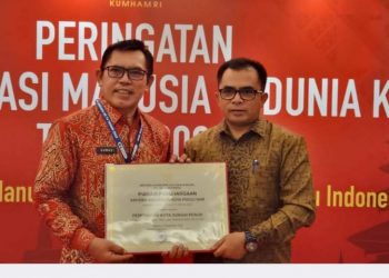 Pemkot Sungai Penuh Terima Penghargaan Kota Peduli HAM