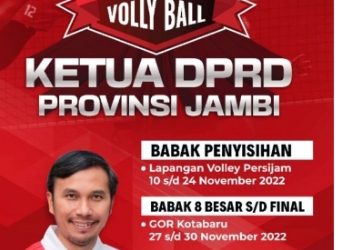 Mulai Hari Ini, 8 Besar Tim Bola Voli Perebutkan Piala Ketua DPRD Provinsi Jambi