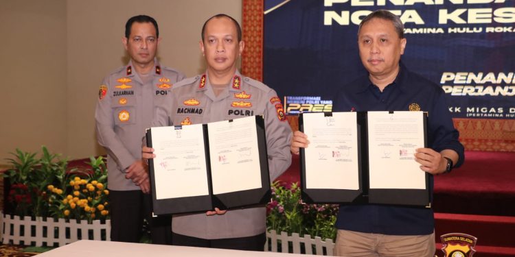 Tingkatkan Pengamanan Obvitnas Hulu Migas di Sumsel, SKK Migas dan Polda Sumsel Lakukan Penandatanganan PKS