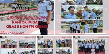 Imigrasi Kelas II Non TPI Kerinci Gelar Upacara Ziarah Tabur Bunga di Makam Pahlawan