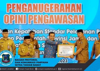 Wakil Bupati Hadiri Penganugerahan Penghargaan Hasil Penilaian Kepatuhan Standar Pelayanan Publik oleh Ombudsman RI
