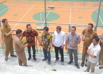 Komisi III DPRD Tanjab Barat Tinjau Progres Pembangunan Sport Center