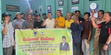Momen Reses, Jahfar Lakukan Konsolidasi Bersama Pimdes Partai Golkar Se-Kecamatan Pengabuan