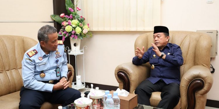 Gubernur Jambi Al Haris Kunjungi Kanwil Kemenkumham Jambi Bicarakan Kesepakatan Terkait Penandatanganan Mou