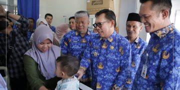 Wako Ahmadi & Wawako Antos Tinjau Anak- Anak Terindikasi Stunting.