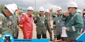 Bupati Tanjab Barat Hadiri Monotoring Tajak Sumur WB-D16 oleh SKK Migas-Petrochina International Jabung Ltd