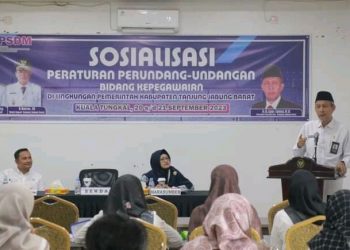Sekda Tanjab Barat Buka Sosialisasi Perundang Undangan Bidang Kepegawaian Tahun 2023