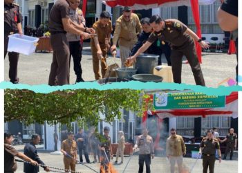 Kejari Sungai Penuh Musnahkan Barang Bukti yang Memiliki Kekuatan Hukum Tetap